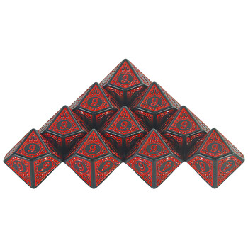 Ακρυλικά ζάρια 10 όψεων D10 Polyhedral Dice σετ για επιτραπέζια παιχνίδια ρόλων DND RPG