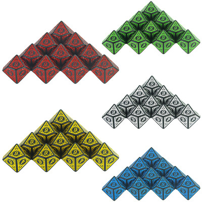 Ακρυλικά ζάρια 10 όψεων D10 Polyhedral Dice σετ για επιτραπέζια παιχνίδια ρόλων DND RPG