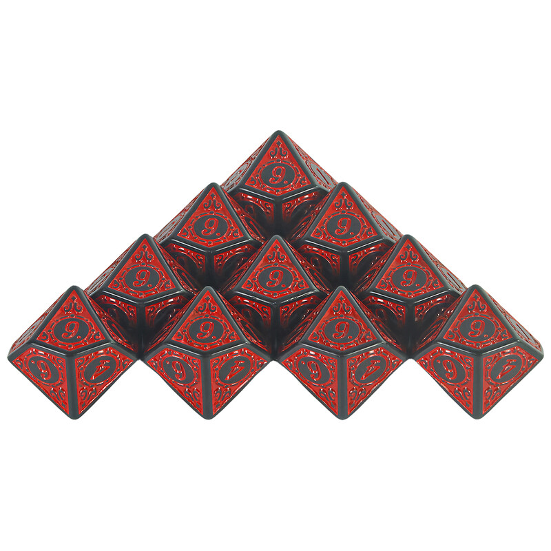 10-strane akrilne kockice D10 Polyhedral Dice Set za DND RPG igranje uloga stolne igre