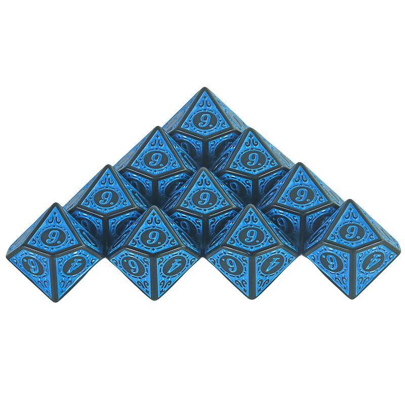 10-strane akrilne kockice D10 Polyhedral Dice Set za DND RPG igranje uloga stolne igre