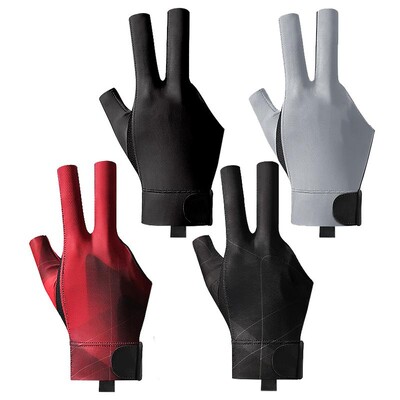 Hot Sale Biliárd kesztyű csúszásmentes 3 ujjas sport jobb kéz snooker kesztyű rugalmasság Biliárd edzőkesztyű Kiegészítők