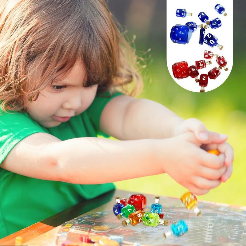 Potion Dice 7Pcs Set silikonskih kockica Kockice za igranje uloga Set kockica za igranje uloga s konstrukcijom od smole Cool kockice inspirirane astrologijom