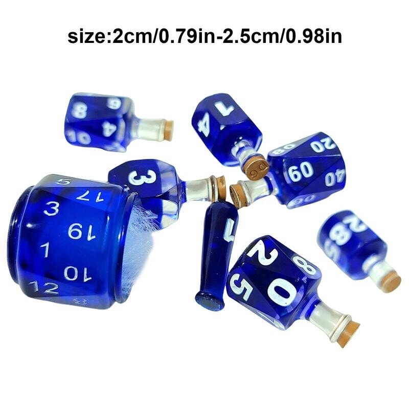 Potion Dice 7Pcs Set silikonskih kockica Kockice za igranje uloga Set kockica za igranje uloga s konstrukcijom od smole Cool kockice inspirirane astrologijom