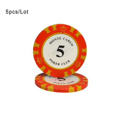 5 kom/lot Crown Texas Poker Mahjong žetoni 4X0,33 cm Casino novčići Zaštita za Baccarat kartice Vanjska pečena glina Unutarnji željezni lim 14 g