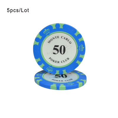 5 kom/lot Crown Texas Poker Mahjong žetoni 4X0,33 cm Casino novčići Zaštita za Baccarat kartice Vanjska pečena glina Unutarnji željezni lim 14 g