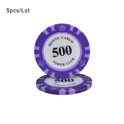 5 kom/lot Crown Texas Poker Mahjong žetoni 4X0,33 cm Casino novčići Zaštita za Baccarat kartice Vanjska pečena glina Unutarnji željezni lim 14 g