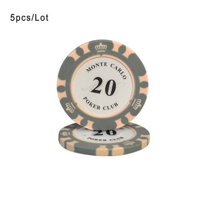 5 kom/lot Crown Texas Poker Mahjong žetoni 4X0,33 cm Casino novčići Zaštita za Baccarat kartice Vanjska pečena glina Unutarnji željezni lim 14 g