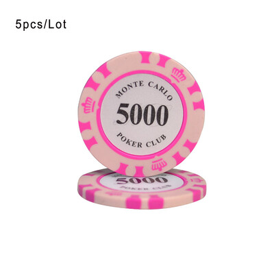 5 kom/lot Crown Texas Poker Mahjong žetoni 4X0,33 cm Casino novčići Zaštita za Baccarat kartice Vanjska pečena glina Unutarnji željezni lim 14 g