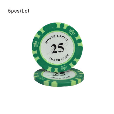 5 kom/lot Crown Texas Poker Mahjong žetoni 4X0,33 cm Casino novčići Zaštita za Baccarat kartice Vanjska pečena glina Unutarnji željezni lim 14 g