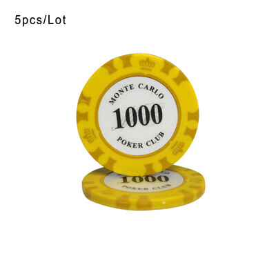 5 kom/lot Crown Texas Poker Mahjong žetoni 4X0,33 cm Casino novčići Zaštita za Baccarat kartice Vanjska pečena glina Unutarnji željezni lim 14 g