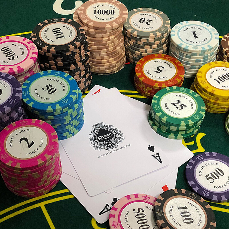 5 kom/lot Crown Texas Poker Mahjong žetoni 4X0,33 cm Casino novčići Zaštita za Baccarat kartice Vanjska pečena glina Unutarnji željezni lim 14 g