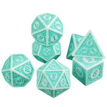 DND Polyhedral Dice Set 7 τμχ D4 D6 D8 D10 D12 D20 Game Dice For D&D RPG Role Playing Επιτραπέζια παιχνίδια