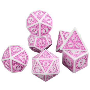 DND Polyhedral Dice Set 7 τμχ D4 D6 D8 D10 D12 D20 Game Dice For D&D RPG Role Playing Επιτραπέζια παιχνίδια