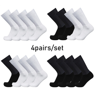 Zokni 4 pár/készlet Aero Pure Color Kerékpáros Szilikon Sport Csúszásmentes Pro Racing Kerékpárzokni Nyári Cool Calcetines Ciclismo