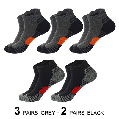 5 чифта Спортни чорапи до глезена Мъжки чорапи за бягане Ниски памучни чорапи Фитнес на открито Дишащи чорапи Колоездене Каране на велосипед Футболни чорапи