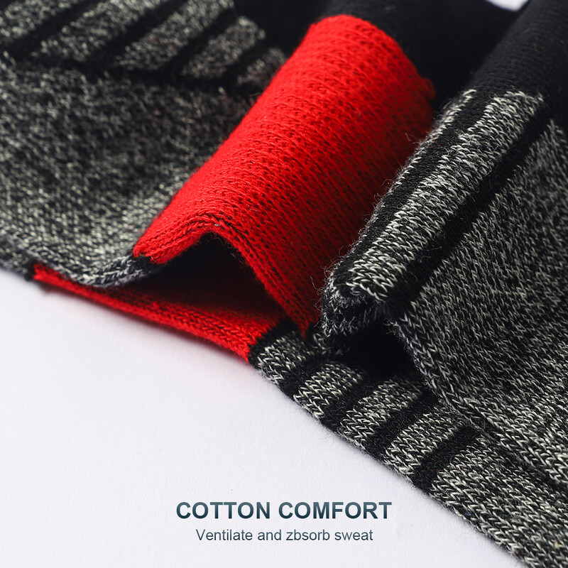 5 чифта Спортни чорапи до глезена Мъжки чорапи за бягане Ниски памучни чорапи Фитнес на открито Дишащи чорапи Колоездене Каране на велосипед Футболни чорапи