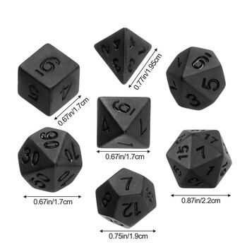 Σετ 7 τεμ. Clear Pink Dice Numbers D4 D6 D8 D10 D Ποσοστό D12 D20 Polyhedral Dices Kit for DND COC TRPG RPG Board Games