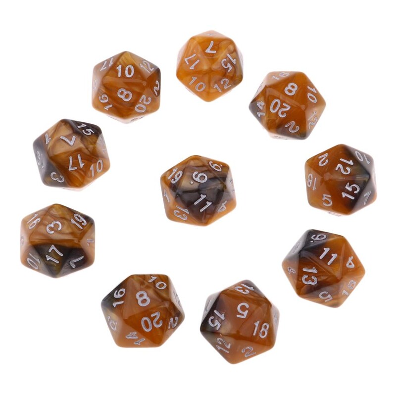 10-dijelni višestrani poliedarski set D20 Igre rezanja
