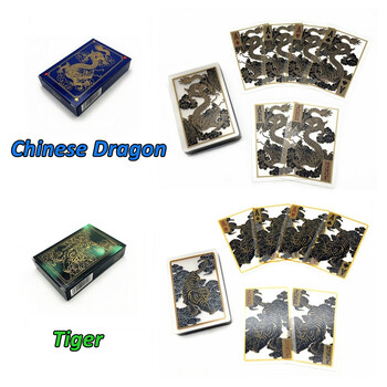 Δημιουργικά διαφανή τραπουλόχαρτα Dragon Tiger Poker Cards Party Entertainment Επιτραπέζιο παιχνίδι Δώρο L773