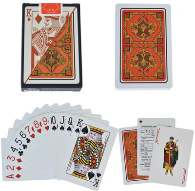 100% PVC plastika Vodootporna folija Karte za igranje za odrasle Poker Karte Društvene igre 58*88 mm Karte Poker karte