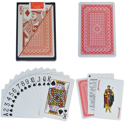 100% PVC plastika Vodootporna folija Karte za igranje za odrasle Poker Karte Društvene igre 58*88 mm Karte Poker karte