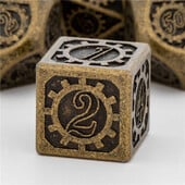 OUKELANWO DND Metal Dice Set D&D for Dungeon and Dragon, Gold Polyhedral Rpg Role Playing Game D and D Dice D20 D12 D10 D8 D6 D4