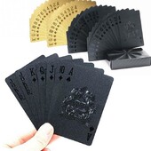 24K aukso kortos Plastikinis pokerio žaidimas Deck Folio pokerio paketas Magic Cards Neperšlampamas kortelių dovanų kolekcija Lošimo stalo žaidimas