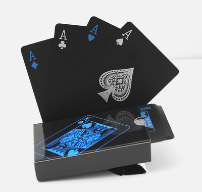 24K aukso kortos Plastikinis pokerio žaidimas Deck Folio pokerio paketas Magic Cards Neperšlampamas kortelių dovanų kolekcija Lošimo stalo žaidimas