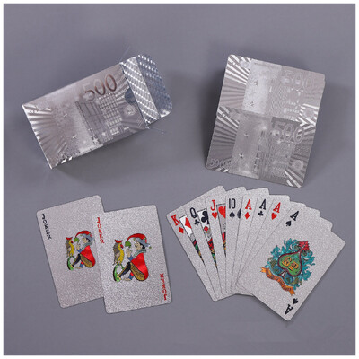 24K aukso kortos Plastikinis pokerio žaidimas Deck Folio pokerio paketas Magic Cards Neperšlampamas kortelių dovanų kolekcija Lošimo stalo žaidimas