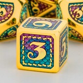 OUKELANWO DND Set metalnih kockica D&D za Dungeon and Dragon, zlatna poliedarska Rpg igra uloga D i D kockice D20 D12 D10 D8 D6 D4