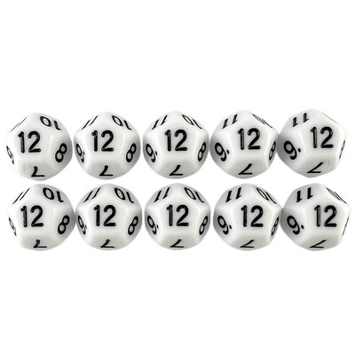 D12 Polyhedral Dice 17.7mm TRPG DND Digital Dice Game Set 12 strana 10kom za društvene igre