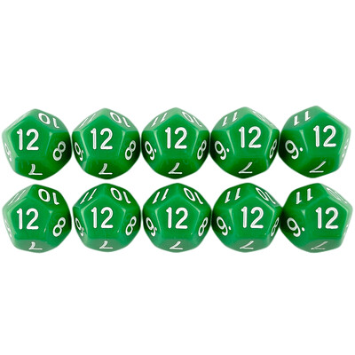 D12 Polyhedral Dice 17.7mm TRPG DND Digital Dice Game Set 12 strana 10kom za društvene igre
