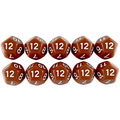 D12 Polyhedral Dice 17.7mm TRPG DND Digital Dice Game Set 12 strana 10kom za društvene igre
