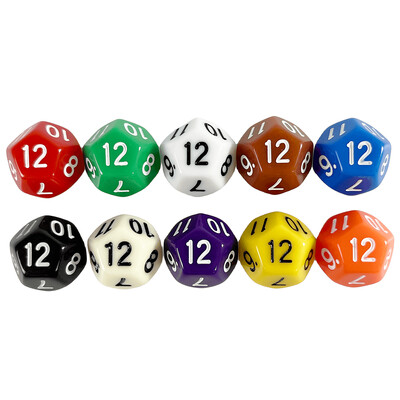 D12 Polyhedral Dice 17.7mm TRPG DND Digital Dice Game Set 12 strana 10kom za društvene igre