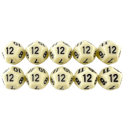 D12 Polyhedral Dice 17.7mm TRPG DND Digital Dice Game Set 12 strana 10kom za društvene igre