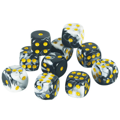 Vrhunska kvaliteta Round Dot D6 set kockica za stolno igranje - 12 mm u različitim bojama, pakiranje od 10