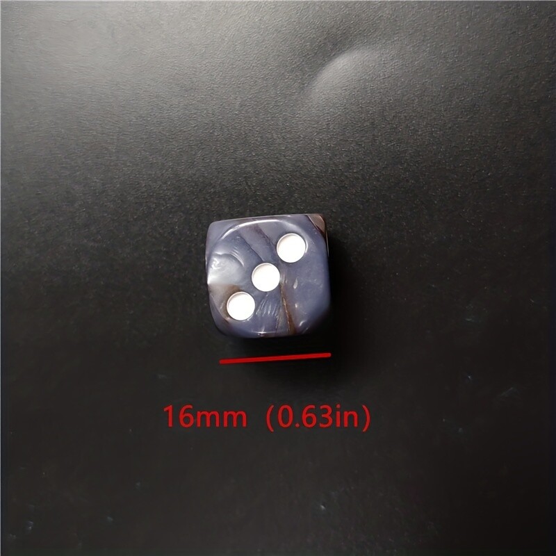 12 τεμάχια/σετ 16 mm/0,63 ιντσών Παιχνίδι παζλ Διχρωμία με ζάρια Color Dot Ακρυλικό Διασκεδαστικό Διασκεδαστικό Παιχνίδι Ζάρια υψηλής ποιότητας