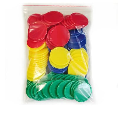 100PCS 31MM чипове за покер пластмасови дискове за броене математическа карта за броене за възрастни деца Juegos De Mesa Familiares Divertidos
