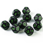 Neprozirne poliedarske kockice 10 kom. 12-strane kockice za igre s kockicama za podučavanje matematike/stolne igre/pribor za darove za zabavu