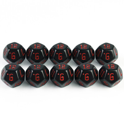 Neprozirne poliedarske kockice 10 kom. 12-strane kockice za igre s kockicama za podučavanje matematike/stolne igre/pribor za darove za zabavu