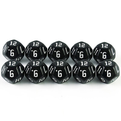 Neprozirne poliedarske kockice 10 kom. 12-strane kockice za igre s kockicama za podučavanje matematike/stolne igre/pribor za darove za zabavu