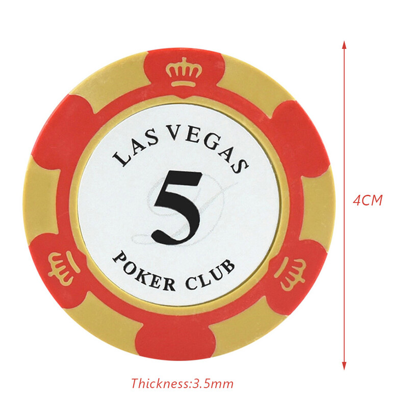 1 gab. Māla pokera žetonu vairāku nominālu žetoni Pārnēsājami azartspēļu žetoni Lasvegasas monēta kazino Monēta pokera žetoni Izklaide