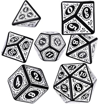 Многостранни 7-Die Dice Set Game Dice For TRPG DND Accessories Polyhedral D4 D6 D8 D10 D12 D20 Dice For Board Game Math Game