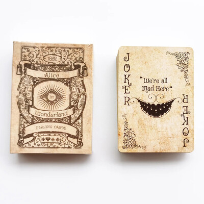 Karte za igranje u vintage stilu Alice in Game Poker Karte za igranje Špil Društvene igre Retro Poker Set Magic Card Novost Prisutni pokeri