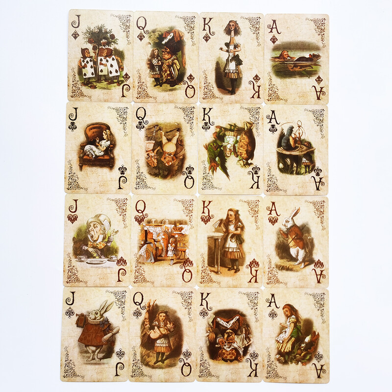Karte za igranje u vintage stilu Alice in Game Poker Karte za igranje Špil Društvene igre Retro Poker Set Magic Card Novost Prisutni pokeri