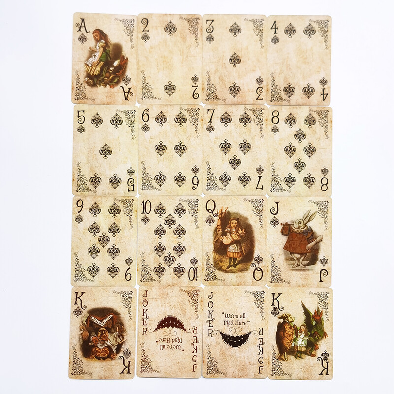 Karte za igranje u vintage stilu Alice in Game Poker Karte za igranje Špil Društvene igre Retro Poker Set Magic Card Novost Prisutni pokeri