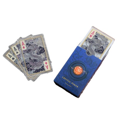 PVC igraća karta, prozirna plastična stolna igraća karta, prijenosna mala kartica