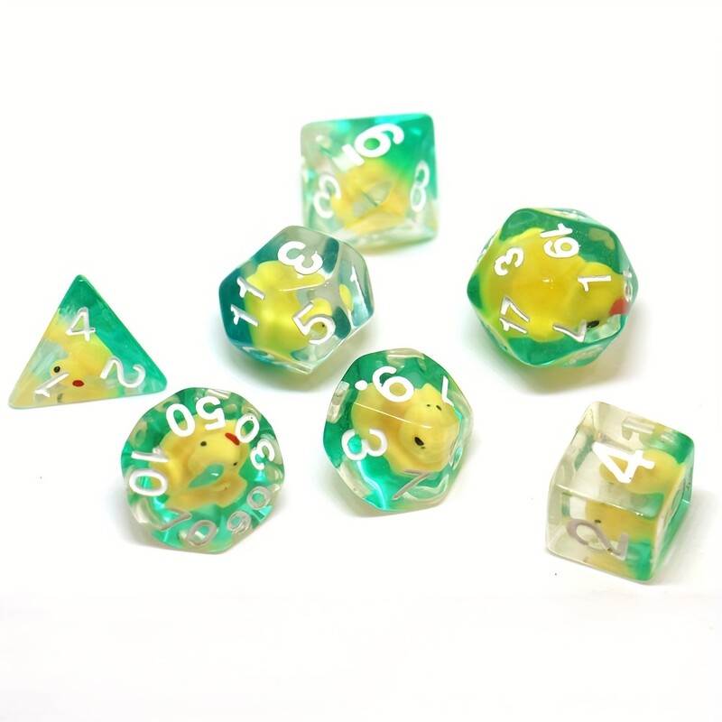 Set kockica za društvenu igru Žuta patka od 7 dijelova Višestrana stolna igra Kockice za igranje uloga RPG kockice Božićni dar