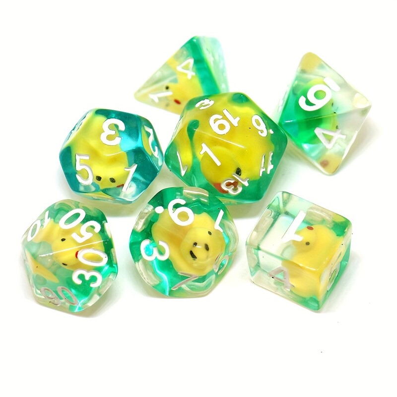 Set kockica za društvenu igru Žuta patka od 7 dijelova Višestrana stolna igra Kockice za igranje uloga RPG kockice Božićni dar