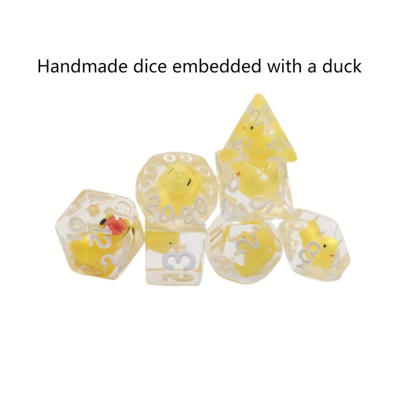 Set kockica za društvenu igru Žuta patka od 7 dijelova Višestrana stolna igra Kockice za igranje uloga RPG kockice Božićni dar
